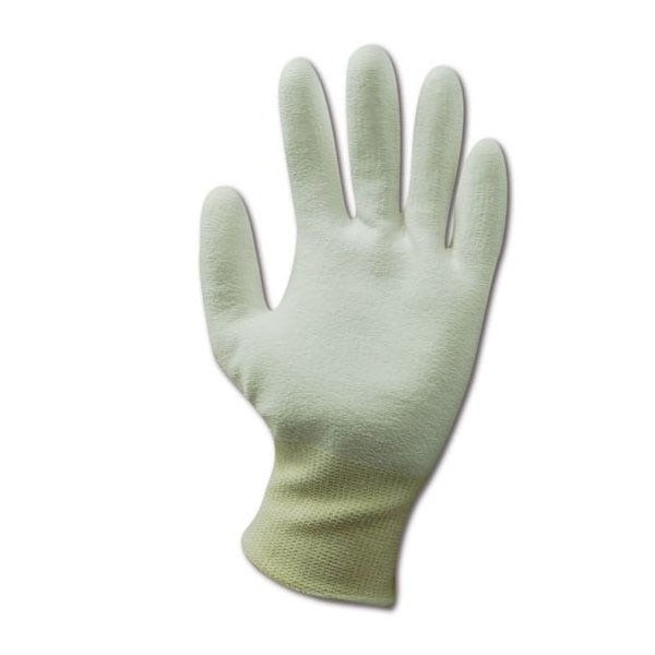 DROC PF540 Hyperon Blend White Polyurethane Palm Coated Gloves  Cut Level 2